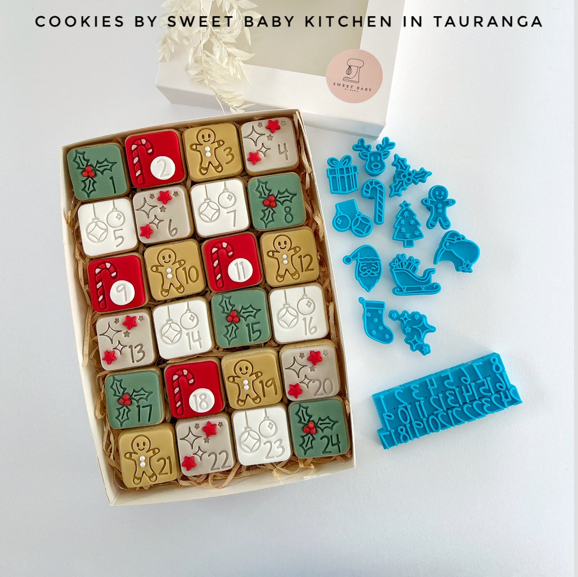Advent Calendar Cookie Stamp & Cutter Set – Little Monkey NZ