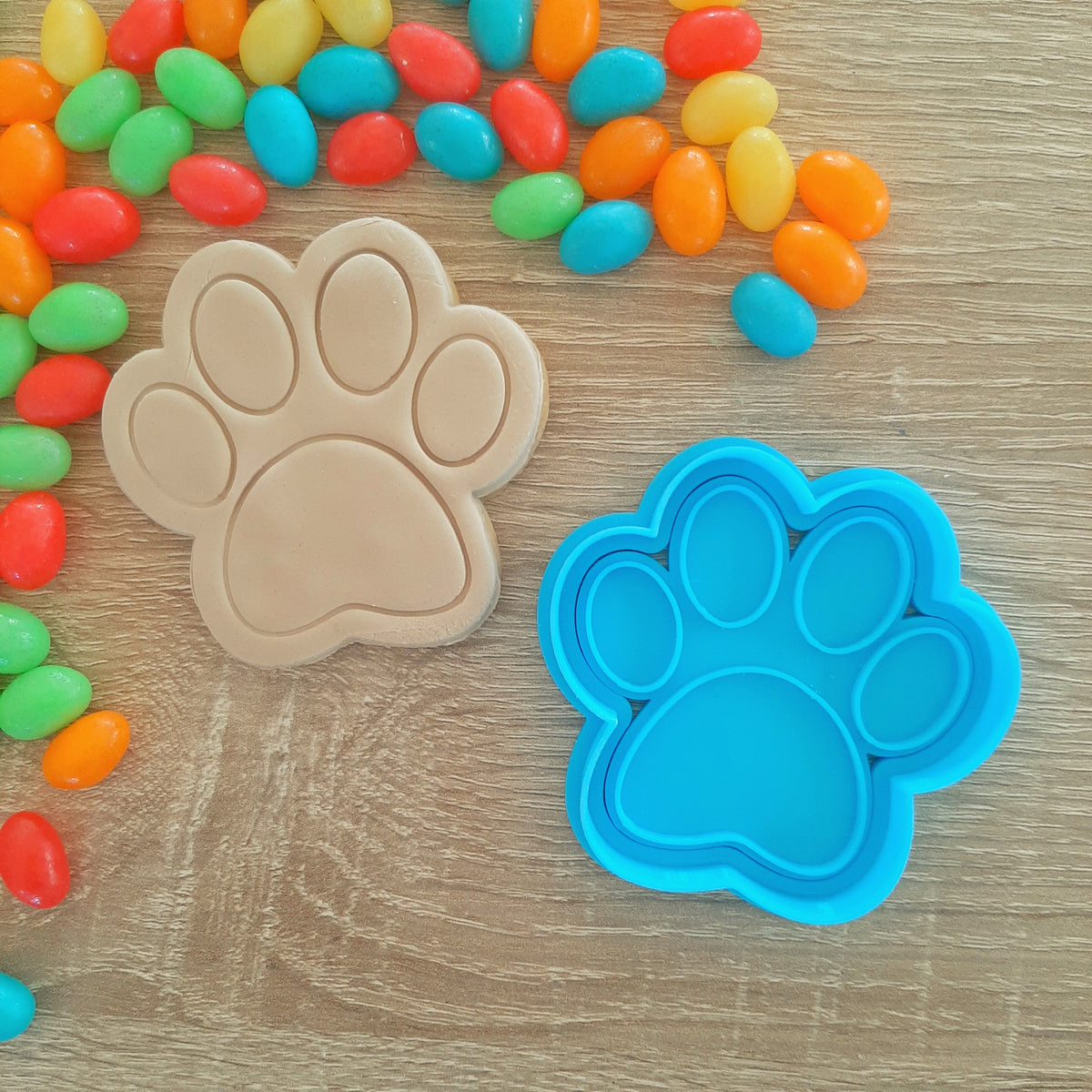 Paw Print Cookie Cutter Fondant Stamp Little Monkey NZ paw-print-cookie-cutter-fondant-stamp-little-monkey-nz