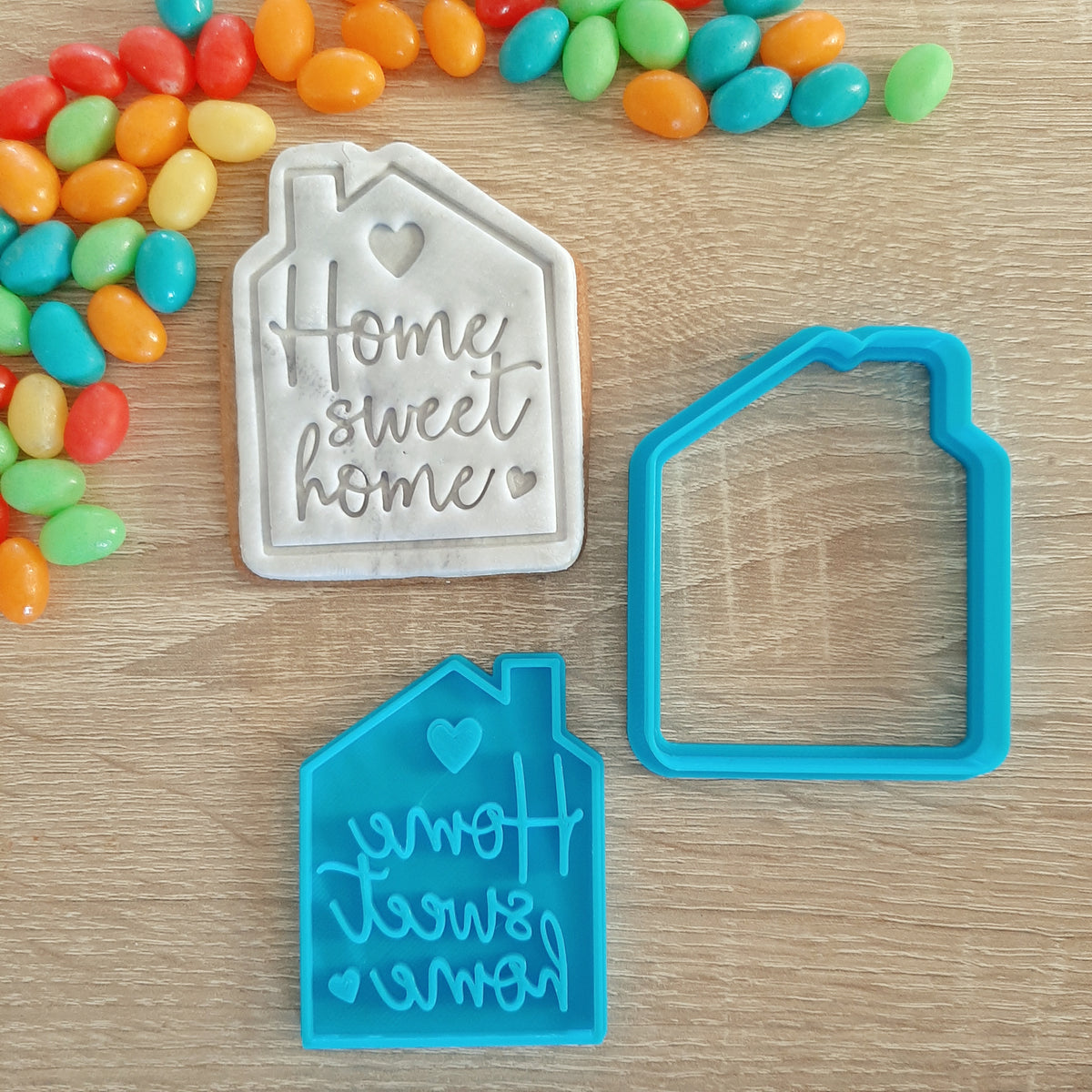 Home Sweet Home Cookie Cutter & Fondant Stamp – Little Monkey NZ