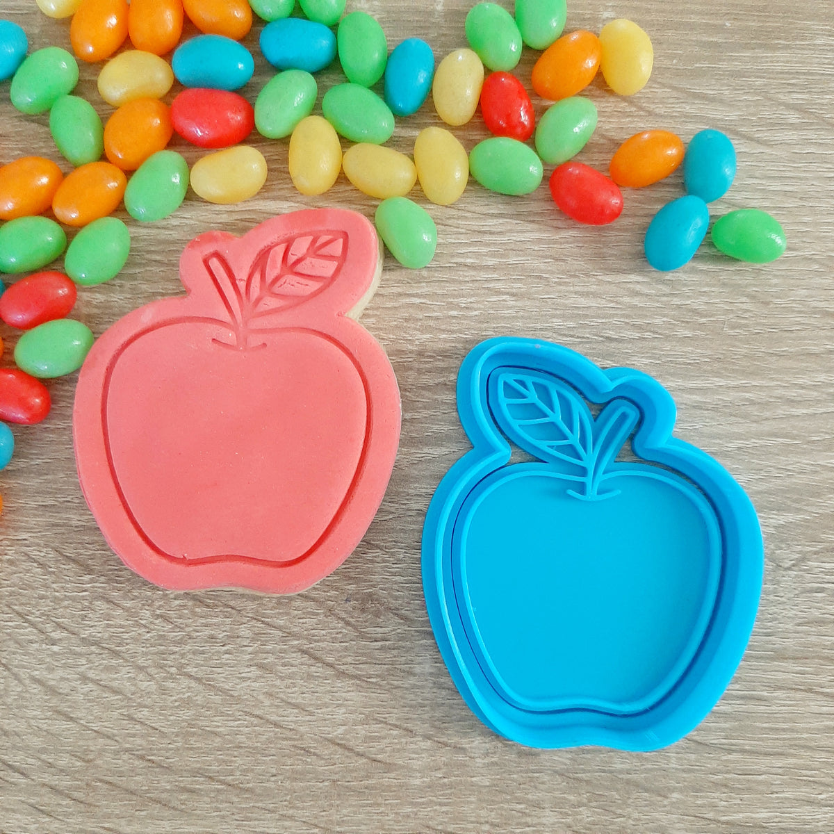 Apple Cookie Cutter & Fondant Stamp – Little Monkey NZ