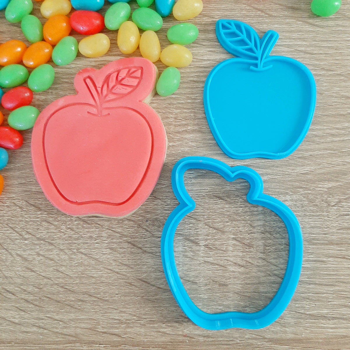 Apple Cookie Cutter & Fondant Stamp – Little Monkey NZ