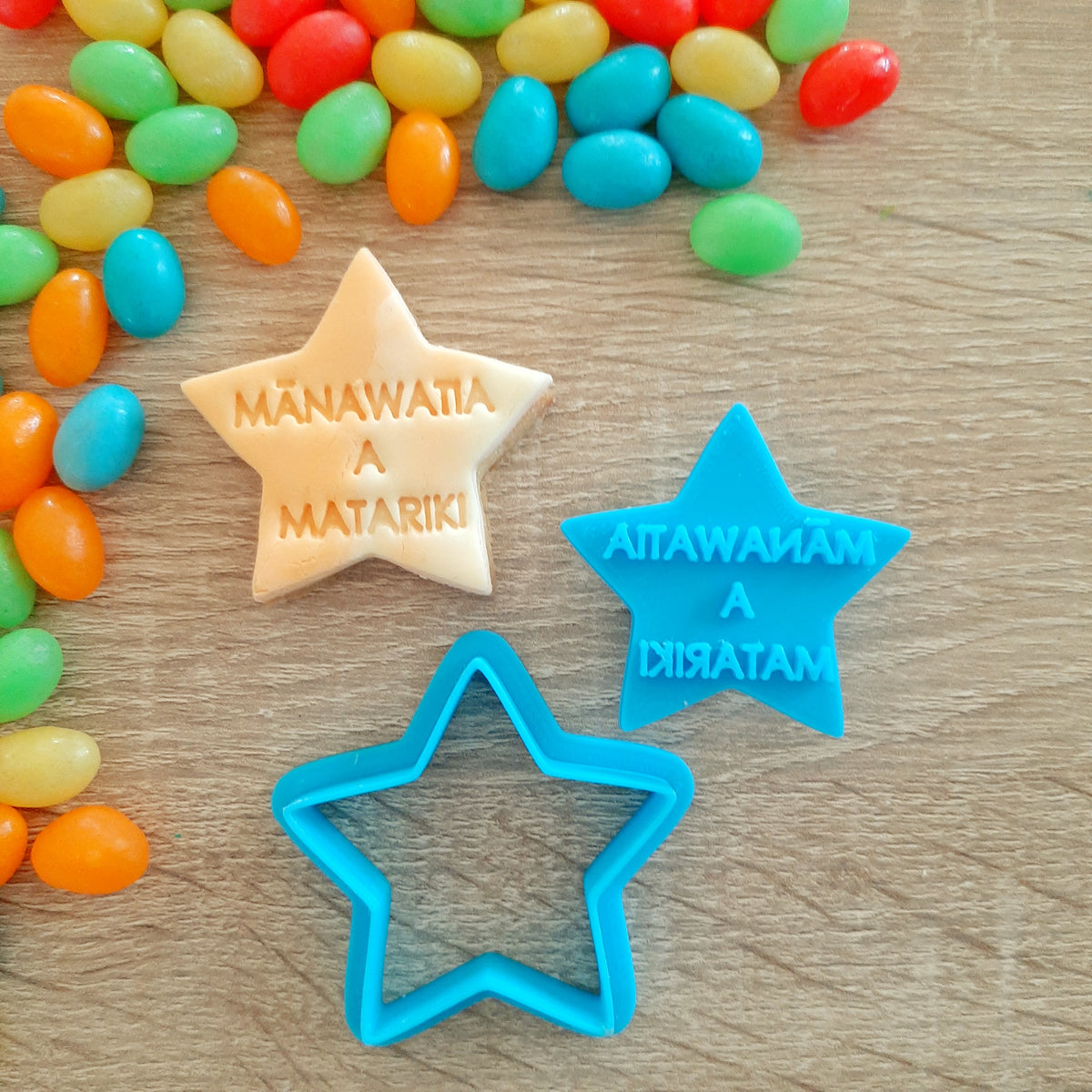 Mini Matariki Star Cookie Cutter & Fondant Stamp – Little Monkey NZ