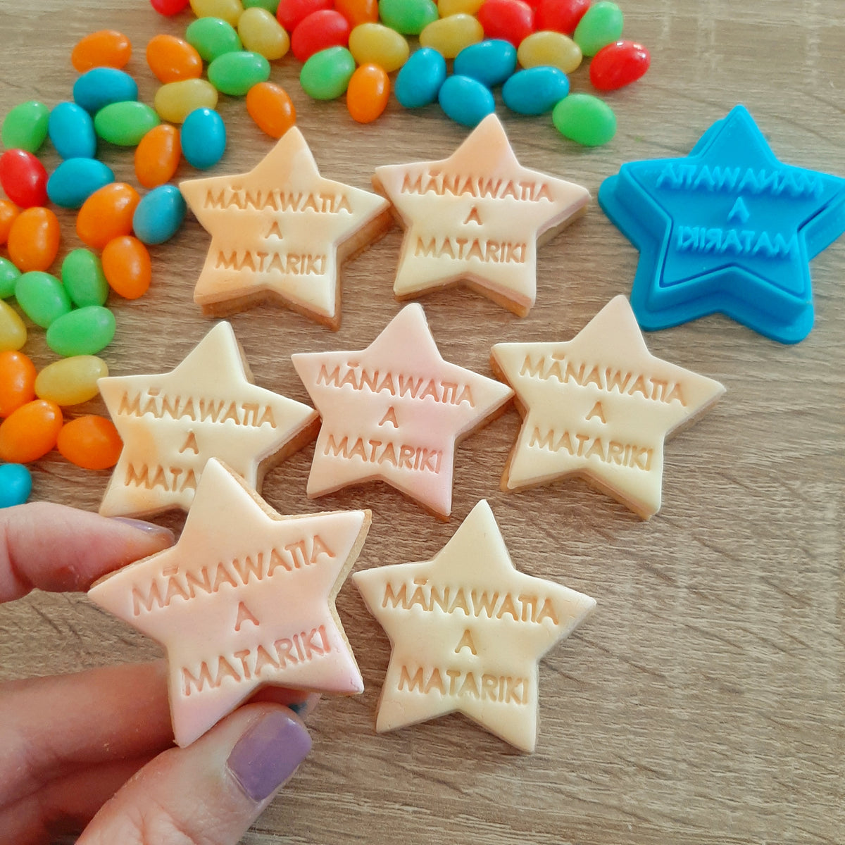Mini Matariki Star Cookie Cutter & Fondant Stamp – Little Monkey NZ