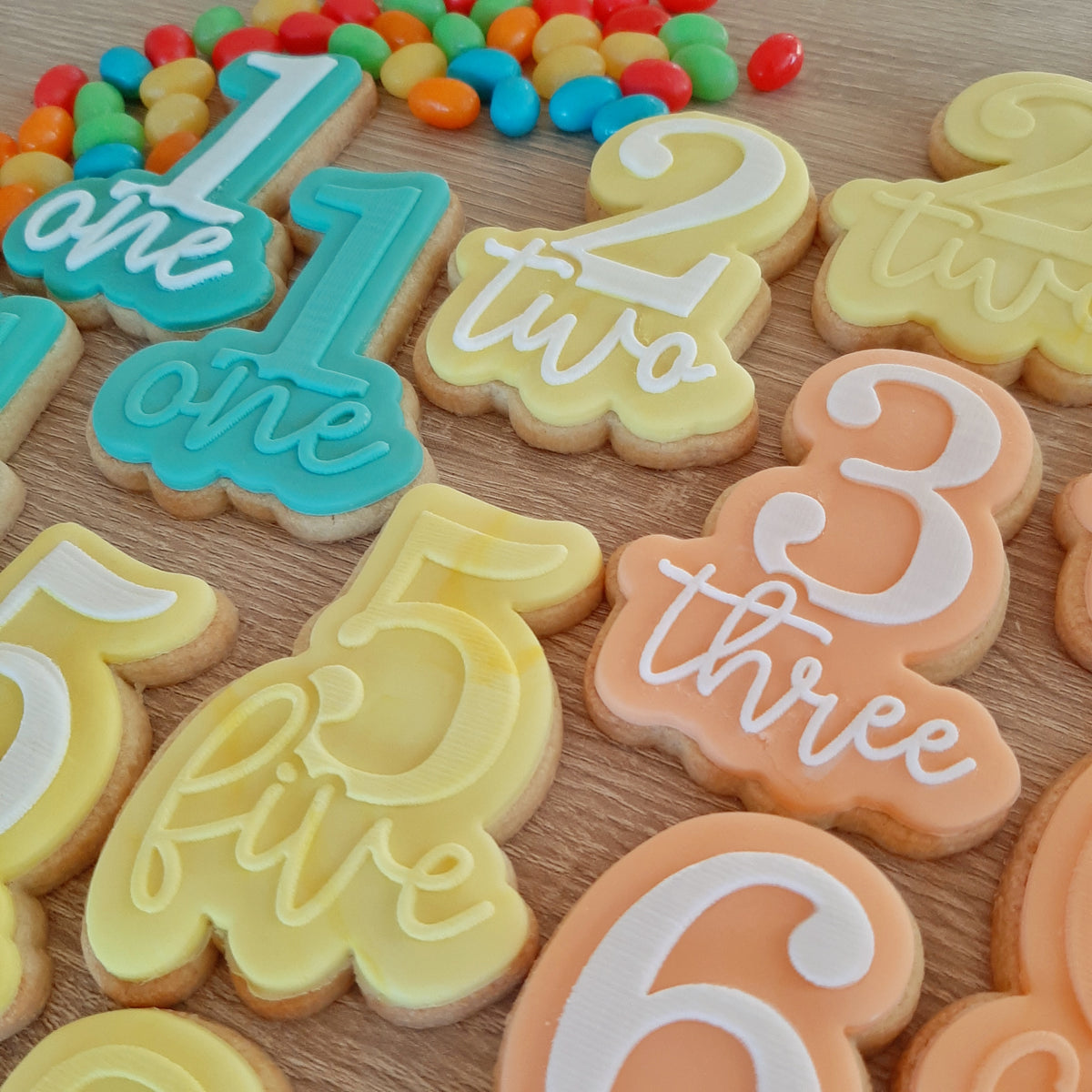 Full Set 1-10 Raised Acrylic Fondant Stamp & Cookie Cutter – Little ...