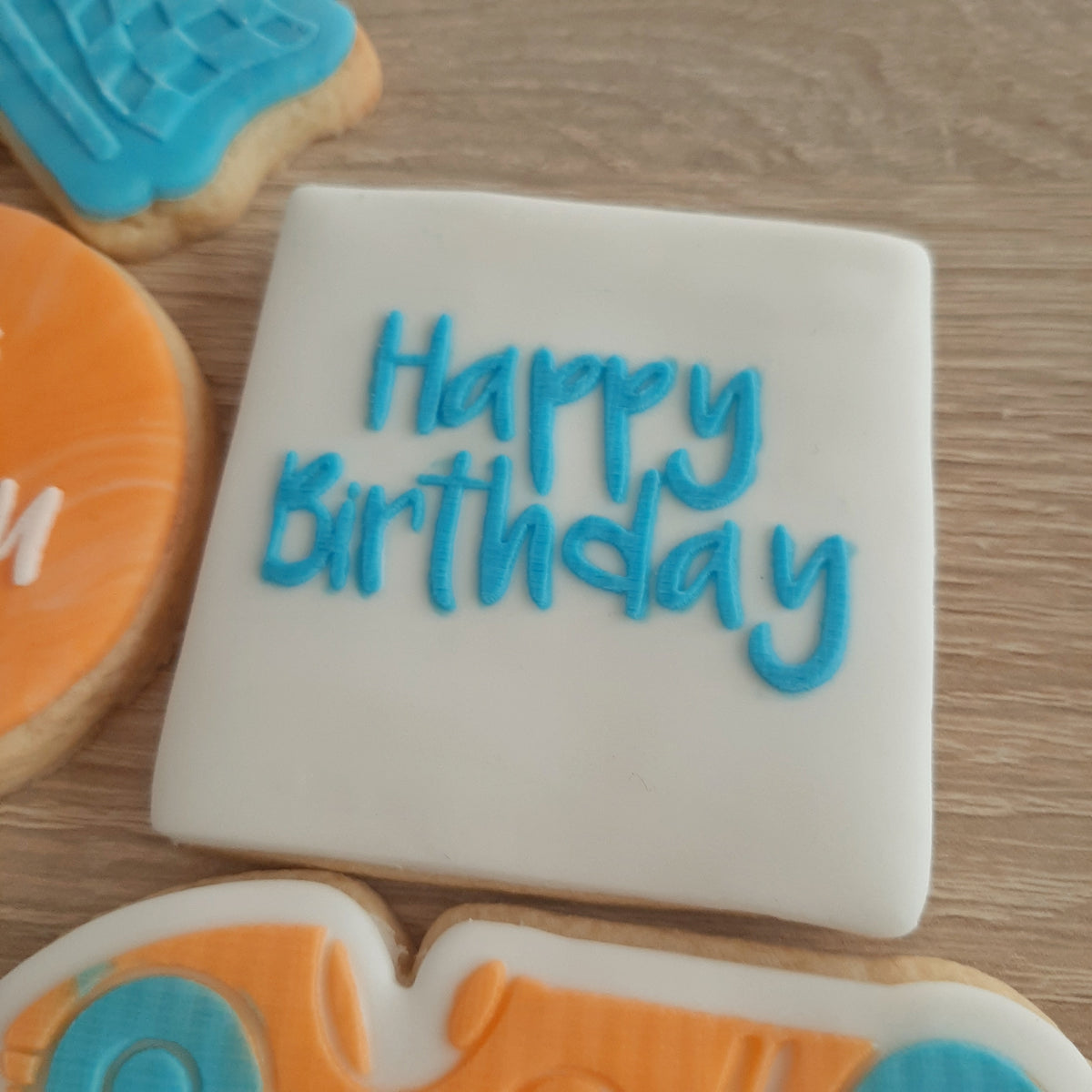 Happy Birthday Raised Acrylic Fondant Stamp – Little Monkey NZ