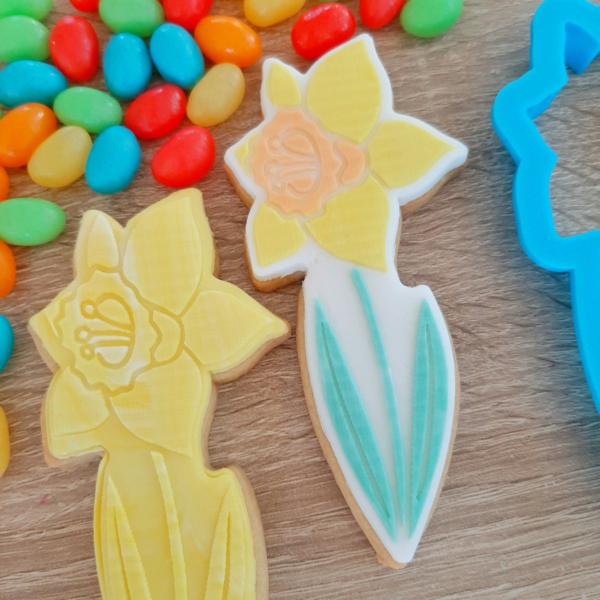 Daffodil Raised Acrylic Fondant Stamp & Cookie Cutter – Little Monkey NZ
