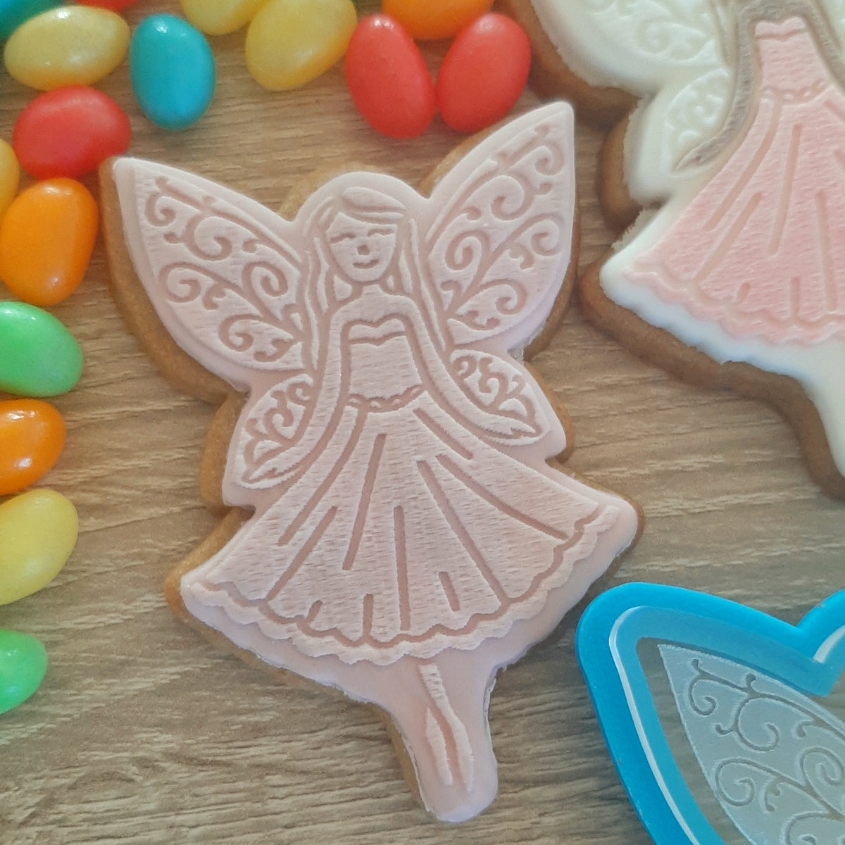 Fairy Raised Acrylic Fondant Stamp & Cookie Cutter – Little Monkey NZ