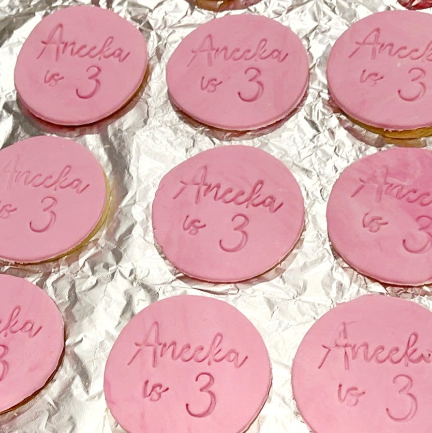Custom Text Fondant Stamp – Little Monkey NZ
