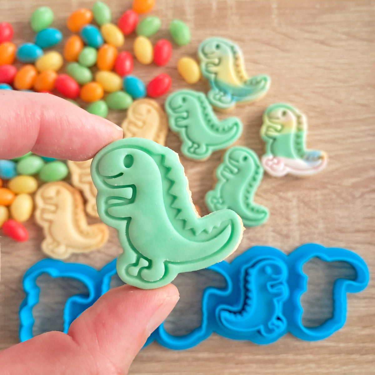 Mini Dinosaurs Multi Cookie Cutter & Stamp – Little Monkey NZ