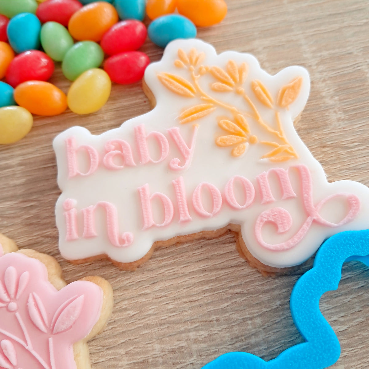 Baby in Bloom Raised Acrylic Fondant Stamp & Cookie Cutter – Little ...