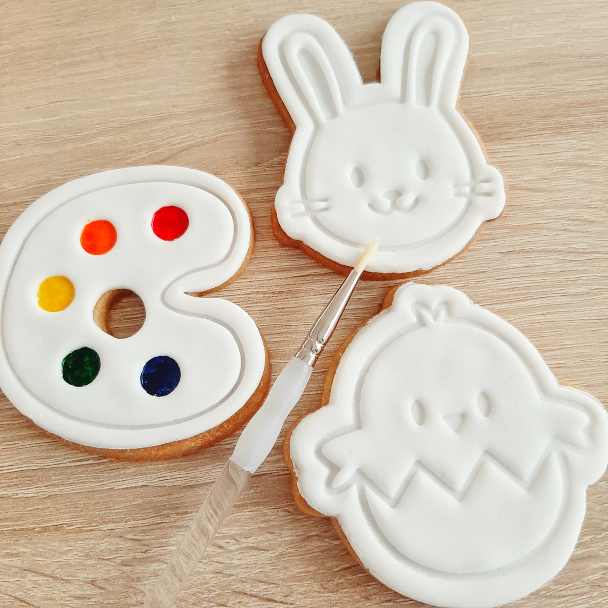 Paint Palette Cookie Cutter & Fondant Stamp – Little Monkey NZ