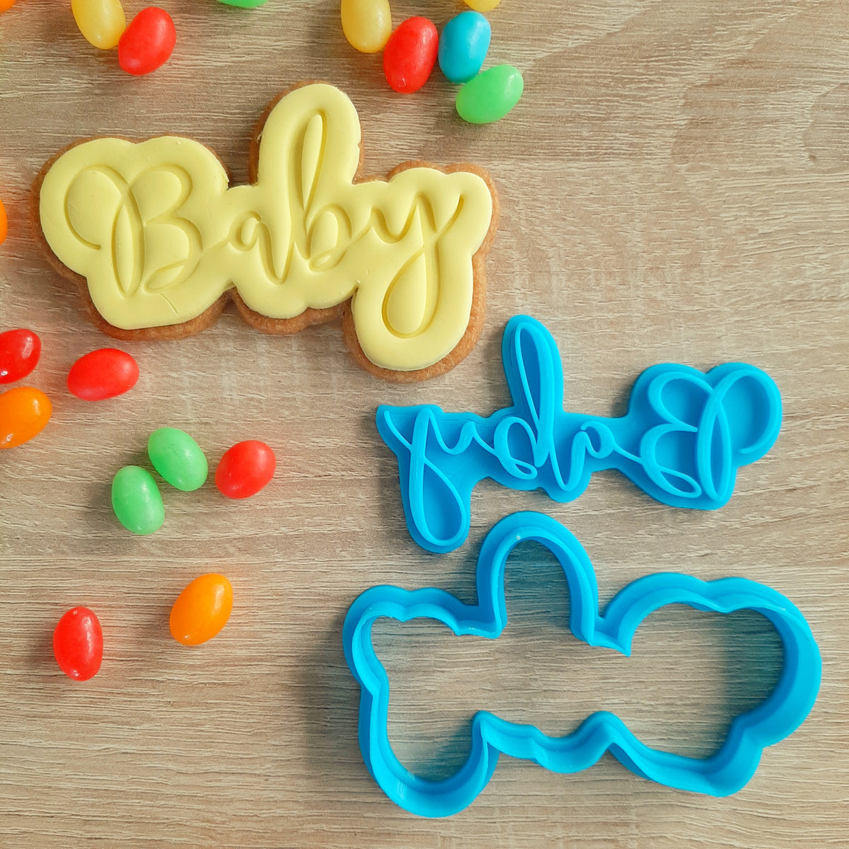 Baby Text Cookie Cutter & Fondant Stamp – Little Monkey NZ