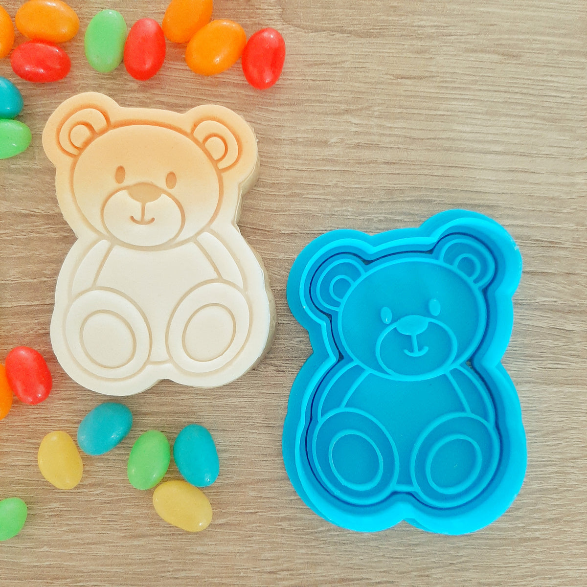 Teddy Bear Cookie Cutter & Fondant Stamp – Little Monkey NZ