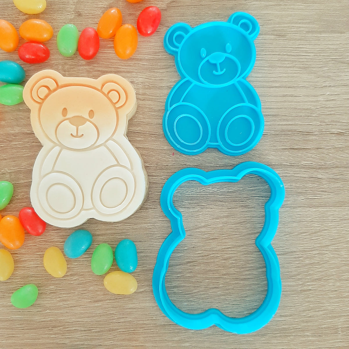 Teddy Bear Cookie Cutter & Fondant Stamp – Little Monkey NZ