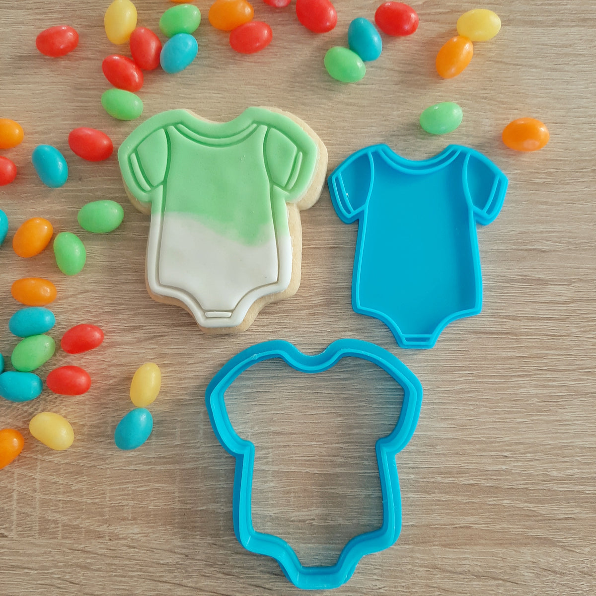 Baby Onesie Cookie Cutter & Fondant Stamp – Little Monkey NZ