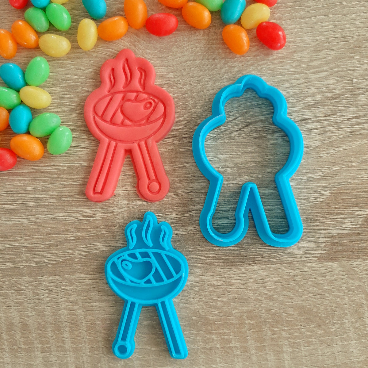 BBQ Cookie Cutter & Fondant Stamp – Little Monkey NZ