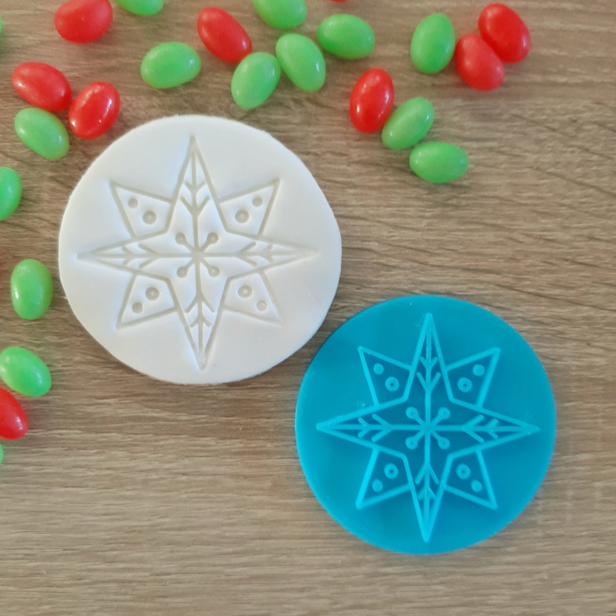 Decorative Star Fondant Stamp – Little Monkey NZ
