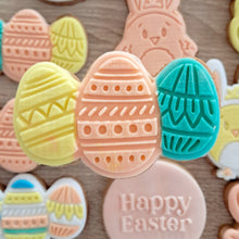 Load image into Gallery viewer, Easter Eggs Raised Acrylic Fondant Stamp &amp; Cookie Cutter