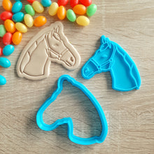 Load image into Gallery viewer, Horse Head Cookie Cutter &amp; Fondant Stamp