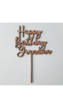 Load image into Gallery viewer, Custom Name/Text Wooden Cake Topper