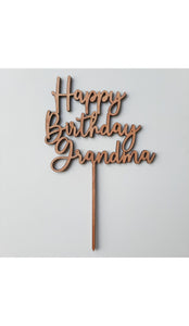 Custom Name/Text Wooden Cake Topper