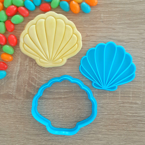 Shell Cookie Cutter & Fondant Stamp