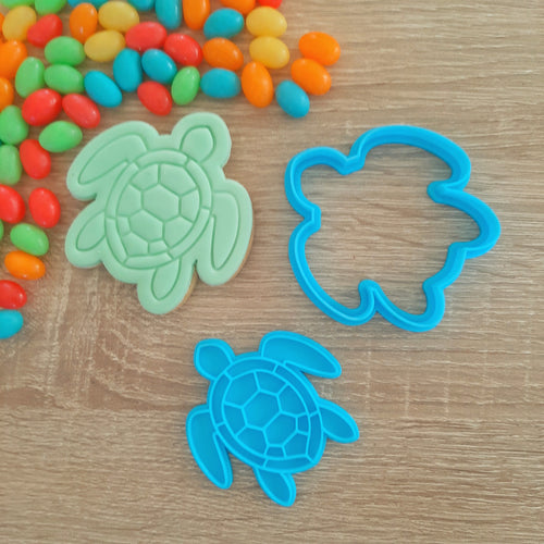 Turtle Cookie Cutter & Fondant Stamp