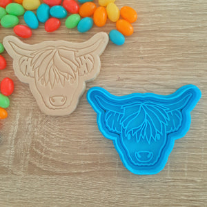 Highland Cow Cookie Cutter & Fondant Stamp