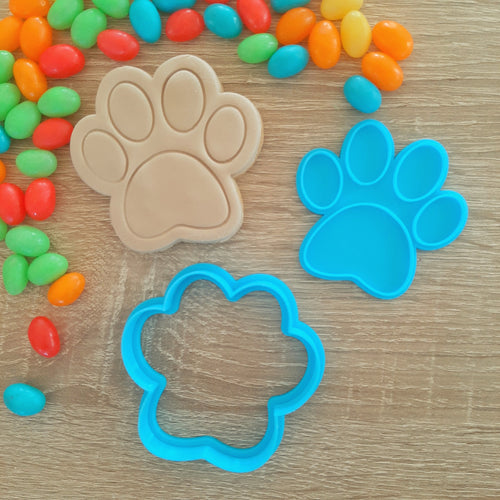 Paw Print Cookie Cutter & Fondant Stamp