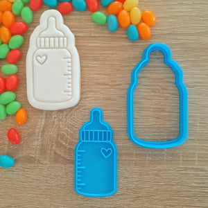 Baby Bottle Cookie Cutter & Fondant Stamp