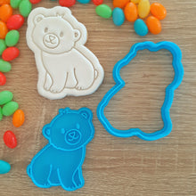 Load image into Gallery viewer, Polar Bear Cookie Cutter &amp; Fondant Stamp