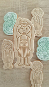Kapa Haka Kōtiro (Girl) Cookie Cutter & Fondant Stamp