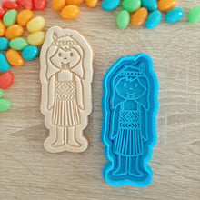 Load image into Gallery viewer, Kapa Haka Kōtiro (Girl) Cookie Cutter &amp; Fondant Stamp