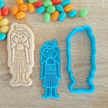 Load image into Gallery viewer, Kapa Haka Kōtiro (Girl) Cookie Cutter &amp; Fondant Stamp