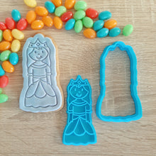 Load image into Gallery viewer, Princess (2) Cookie Cutter &amp; Fondant Stamp