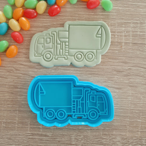 Rubbish Truck Cookie Cutter & Fondant Stamp