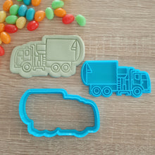 Load image into Gallery viewer, Rubbish Truck Cookie Cutter &amp; Fondant Stamp