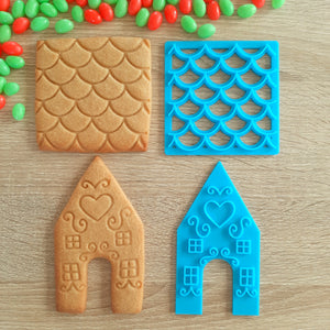 Small Gingerbread House Stamp Set (2 pcs)