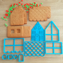 Load image into Gallery viewer, Large Gingerbread House Cookie Cutter Set