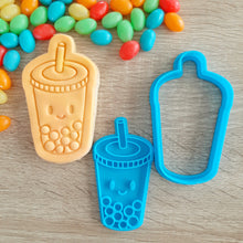 Load image into Gallery viewer, Bubble Tea Cookie Cutter &amp; Fondant Stamp