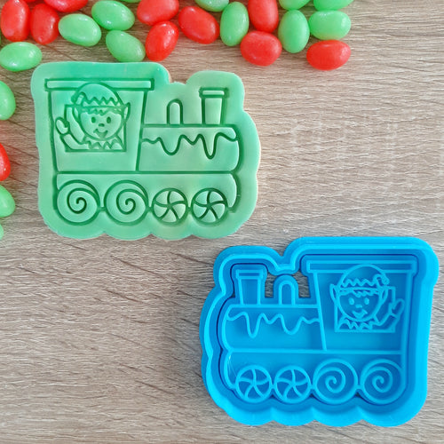Christmas Train Cookie Cutter & Fondant Stamp
