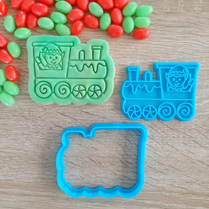 Christmas Train Cookie Cutter & Fondant Stamp