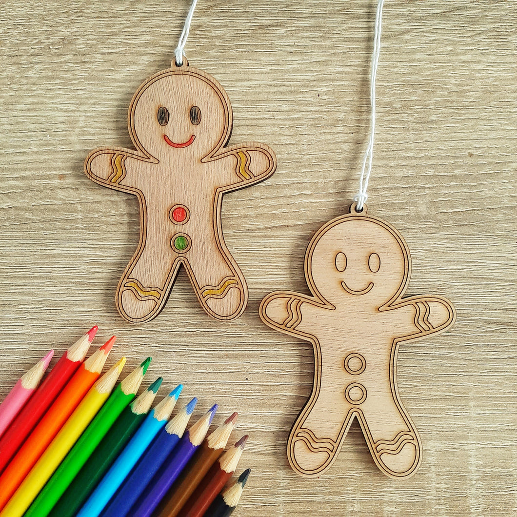 Gingerbread Man Wooden Christmas Decoration
