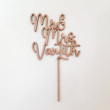 Load image into Gallery viewer, Personalised Wooden Cake Topper