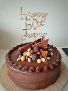 Custom Name/Text Wooden Cake Topper