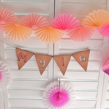 Load image into Gallery viewer, Wooden Name Bunting Flags