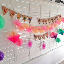 Load image into Gallery viewer, Happy Birthday Wooden Bunting Flags