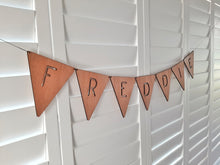 Load image into Gallery viewer, Wooden Name Bunting Flags