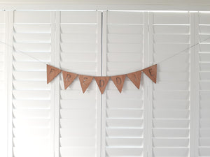 Wooden Name Bunting Flags