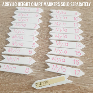 Wooden Height Chart - Plain- Order at www.lulo.co.nz